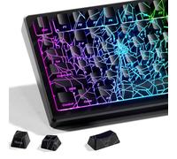 HITIME x XVX Spider Web Keycaps 60 75 100 Percent - Shine Through Keycaps w/IMD Tech, for Mechanical Keyboards, Full 118 Key Set, OEM Profile, Lines Backlit, Side Printed - Black