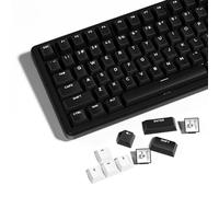 HITIME XVX WOB Double Shot PBT Keycaps Set 138 Keys, Cherry Profile Custom Keycap 60 65 75 100 Percent for 61/64/68/84/87/100/104/108 Mechanical Gaming Keyboard, Black