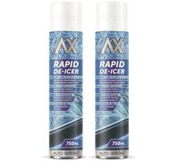 HitlineUK 2 x 750ml Deicer Spray for Windows Fridge Freezer, De-icer Deicer Fast Acting Melts Ice and Frost Quickly for Windows/Mirrors, Operates -15°c and Prevents Re-freezing Deicer