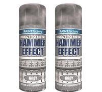 HitlineUK 2 x Direct to Metal Grey Metal Spray Paint - 400ml - For Metal, Wood, Furniture, Rust - 3 in 1 Primer, Undercoat & Topcoat - Outdoor & Indoor Surfaces