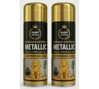 HitlineUK 2 x Metallic Shimmering Gold Spray Paint