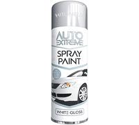 HitlineUK 250ml White Gloss Spray Paint Auto Extreme DIY Wood Metal Art & Crafts