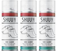 HitlineUK 3 x 300ml Shuu Shoe Trainer Boot Spray Cleaner Fabric Leather Suede Nubuck Walking