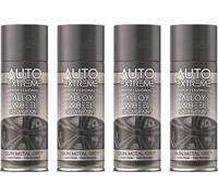 HitlineUK 4 x 400ml Alloy Wheel Grey Spray Paint | Premium Alloy Wheel Paint | Corrosion Resistant | Restore & Refurbish with Grey Alloy Spray Paint | Ideal for Alloy Wheels