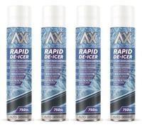 HitlineUK 4 x 750ml Deicer Spray for Windows Fridge Freezer, De-icer Deicer Fast Acting Melts Ice and Frost Quickly for Windows/Mirrors, Operates -15°c and Prevents Re-freezing Deicer