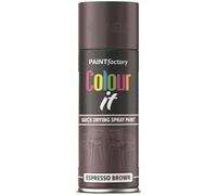 HitlineUK 400ML Brown Gloss Paint DIY Wood Paint Plastic Paint Metal All Purpose Brown Spray Paint