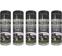 HitlineUK 5 X BLACK Matt Spray Paint, 400ml, Multipurpose Exterior Interior, Metal Plastic Wood Brick