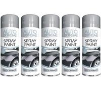 HitlineUK 5 x Grey Primer Spray Paint Matt Spray Paint Aerosol Can Auto Extreme for Metal Wood 250ml