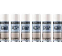 HitlineUK 6 X 400ML RADIATOR PAINT WHITE PAINT QUICK DRYING HEAT RESISTANT ENAMEL COATING PAINT