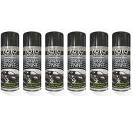 HitlineUK 6 X BLACK Spray Paint, 400ml Matt Black Auto Paint, Multipurpose Exterior Black Matt, Exterior Metal Spray Paint
