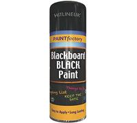 HitlineUK Blackboard Spray Paint Black, 400ml Non-Reflecting Matt Finish Creates, Renew and Smooth Look, Chalkboard Paint Spray designed with a Fast-Drying Formulation