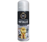 HitlineUK Bright Silver Spray Paint Metallic 200ML Brilliant Gloss Finish Aerosol Spray Paint Interior & Exterior Decorative Metal, Wood, Ceramic