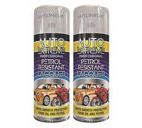 HitlineUK Clear Lacquer, Gloss Aerosol Spray Finish and Sealer Petrol Resistant Indoor or Outdoor Surfaces 400ml (2 Cans)