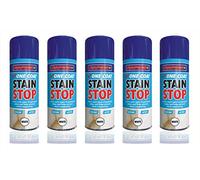 HitlineUK Stain Blocker Spray Paint White 400ml, Damp Proof Paint Stain Stop, Seals in One Coat for Brick, Concrete, Cement and Plaster Walls, Damp Seal (5 Cans)