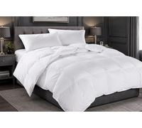 HitlineUK Super King Duvet, Goose Feather And Down, Super King Size Cotton Bed Quilt, Soft Classic White, Perfect For Cosy Nights