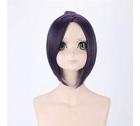 Hitman Reborn Cosplay Perücke Kurz Lila Dunkelblau Synthetisches Haar Kuromu Dokuro Anime Halloween Kostüm Party Perücken + Kostenlose Perückenkappe DM064 2