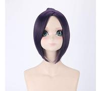 Hitman Reborn Cosplay wig Short Purple Dark Blue Synthetic Hair Kuromu Dokuro Anime Halloween Costume Party Wigs+ Free Wig Cap PL-064-2