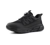 Hitmars Mens Safety Trainers Womens Steel Toe Cap Trainers Safety Shoes for Men Women Work & Utility Footwear Lightweight Black UK 7.5
