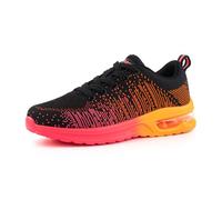 Hitmars Running Shoes Womens Trainers Sport Ladies Gym Shoes Running Trainers Fitness Outdoor Mesh Tennis Breathable Walking Orange UK 3.5