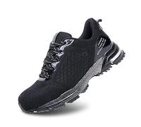 Hitmars Safety Shoes Mens Steel Toe Cap Trainers Womens Safety Trainer S1 S2 S3 Lightweight Work Boots Protective Industrial B-Black 7.5UK(EU42) (9880JSBK/42-Reu)