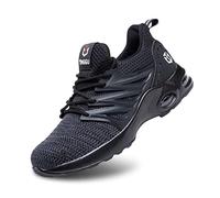Hitmars Steel Toe Cap Trainers Men Women Safety Shoes S1 S2 S3 Breathable Safety Trainers Comfortable Non Slip Work Shoes Factory C-Black 7.5UK(EU42) (9881JSBK/42-Reu)