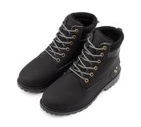 Hitmars Women Winter Boots Fur Lined Ladies Snow Ankle Boots Warm Booties Anti-Slip Combat Boot Lace Up Outdoor Platform Comfy 13-Black-F UK3.5 (EU36)