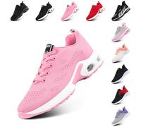 Hitmars Womens Trainers Running Shoes Air Cushion Gym Shoes Athletic Sports Lightweight Breathable Jogging Sneakers for Ladies Walking Shoes Pink Size 5.5 UK