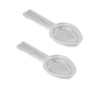 hitools 2 x Plastic Measuring Spoons / Dosing Spoons - 5 ml - Transparent - 1.25/2.5/5 ml