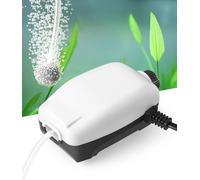 HITOP 2W Nano Single Outlet Aquarium Air Pump, 2.8L/M Quiet Fish Tank Aerator with Accessories, Adjustable Oxygen Pump for 1-150L Small Fish Tanks