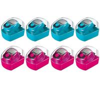 Hitopin 8PCS Electronic Finger Counter, LED Electronic Handheld Tally Counter, 5-Digit Counters Clicker with Box, Lap Track Handheld Counter, for Golf Sports Fitness Exercise Warehouse (Pink, Blue)