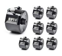 Hitopin 8PCS Hand Tally Counters, Metal Mechanical Counters, 4-Digit Clicker Counter, Metal Hand Tally Counters, 4 Digit Hand Tally Counters, for Coaching, Golf Scoring, Meeting, Counting (Black)