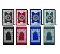 Hitopin Muslim Prayer Mat, 4PCS 60cm*100cm Portable Prayer Rug, Waterproof Prayer Mat, Prayer Rug, Muslim Travel Prayer Mat, for Ramadan Gifts, Islamic Muslim Prayer (Green, Blue, Red, Black)