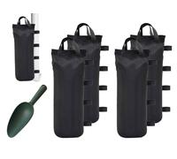 Hitopin Sandbags, 4-Pack Weight Bags, Weights Sand Bags, Tent Weights Sand Bags, with Small Shovel, for Outdoor, Garden, Patio, Shelter, Patio Umbrella, Tent, Sun Shelter (Black)
