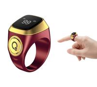 Hitopin Smart Ring Counter, Smart Tasbih Zikr Ring, Muslim Islamic Prayer Smart Rings,Tasbih Counter Smart Ring, Digital Electronic Smart Tally Counter, Tasbeeh Smart Counter for Prayer (Brown, 20mm)