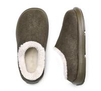 Hitopteu Boys Girls Slippers Kids Warm Fluffy Slippers Indoor Outdoor Sliders Suede Winter Shoes Dark Green Label Size 230 2 UK