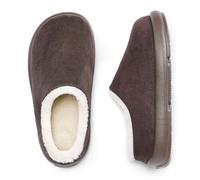 Hitopteu Girls Boys Slippers Kids Warm Fluffy Slippers Indoor Outdoor Sliders Suede Winter Shoes Coffee Brown Label Size 230 1/2 UK Child
