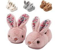 Hitopteu Kids Bunny Slippers - Cute Plush Winter Warm House Shoes Anti-Slip Rabbit Slippers for Toddler Boys & Girls Pink A 4-4.5 UK 21-22 EU 150