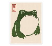 Hitoshi Matsumoto Hoji Grumpy Toad l Vintage Retro Advertising Poster Home Decor Wall Art Living Room Print A4 No Frame Include