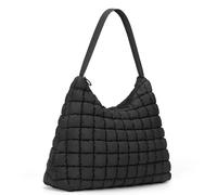 HiTotes Quilted Shoulder Bag for Women Puffer Hobo Handbag Nylon Tote Bag Lightweight Puffy Handbag Everyday Carryall Tote