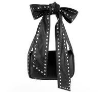 HiTotes Studded Purses for Women Y2K Shoulder Bag Bow Knot Hobo Handbag Leather Tote Bag Fall Purse Studded Bag