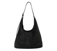 HiTotes Suede Tote Bag - Brown Slouchy Shoulder Bag for Women - Fall Purse - Work Tote Handbag