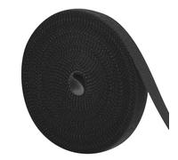 Hitotsu Hook and Loop Tape Reusable 100ft x 1/2" Self Gripping Multipurpose Wrap Fasteners for Cable Management Home Office Electrical Cables, Data Center, Black