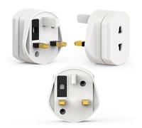 HITRADE Pack of 2 Shaver Toothbrush Adapter Plug Uk Heavy Duty Socket Converter Uk With 1A Fused Adaptor Plug For Shaver Adapter