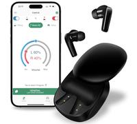 Hitrees Hearing Aids for Seniors, 64-Channel WDRC Hearing Aid Rechargeable with Noise Cancellation for Hearing Loss, OTC Hearing Aids Smart Fitting for Adults with Bluetooth, Dual Microphone Black