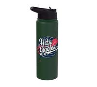 Hits and Giggles Volleyball Fun Design Stainless Steel Insulated Water Bottle