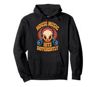 Hits Differently DJ Musician Techno Festival House Music Pullover Hoodie