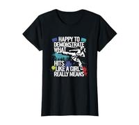 Hits Like A Girl Martial Arts Pride Quote T-Shirt