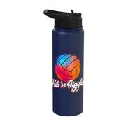 Hits 'n Giggles Volleyball Player Women Volleyball Stainless Steel Insulated Water Bottle
