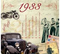 Hits of the 30s - 20 Chart Hits From 1933 - Bessie Smith etc and 1933 Greeting Card