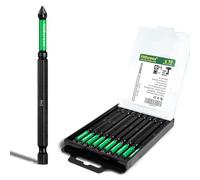 HitScrews PH1 Anti-Slip Screwdriver Bits 4"/100mm Magnetic Bit #1-10 Pcs | 2026 New Laser-Etched Anti-Slip Design, S2 Alloy Steel CNC Tip, 1/4" Hex Shank, For Impact Driver, Precision Work